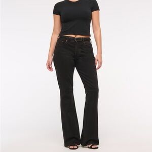Abercrombie and Fitch Curve Love Classic Black Women's Flare Jeans NWOT